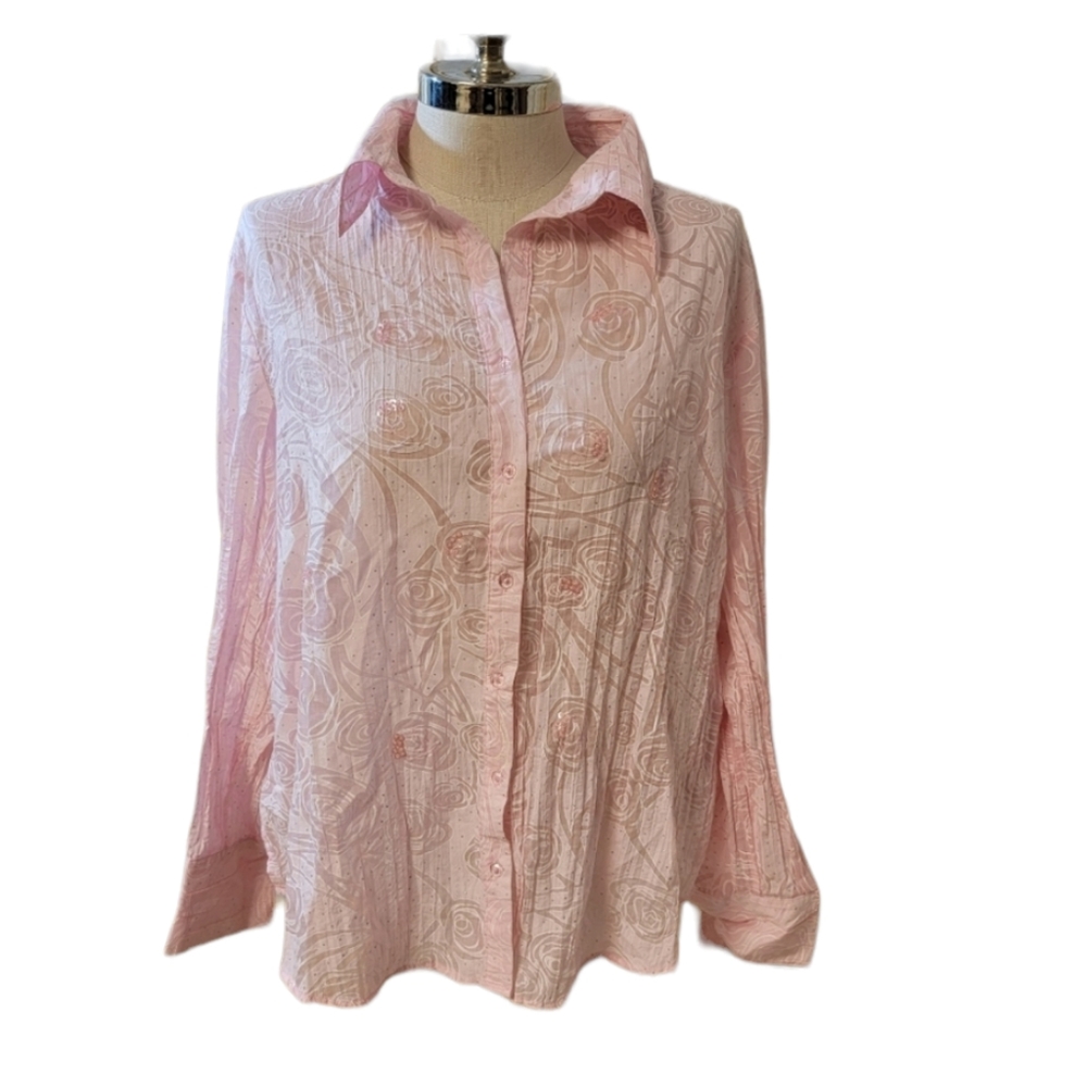 Cato‎ Pink Sheer Shirt 22/24